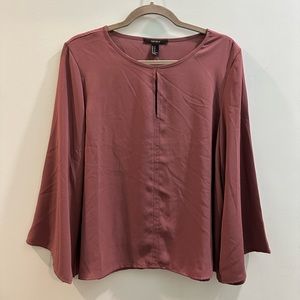 Gorgeous mauve bell sleeve blouse, perfect for office